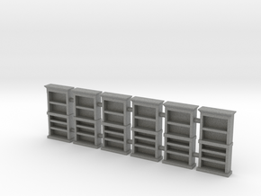Bookcase 01. HO Scale (1:87) in Gray PA12