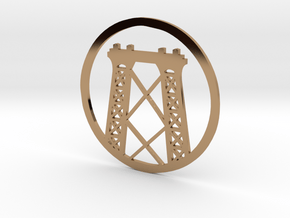 Williamsburg Bridge pendant in Polished Brass