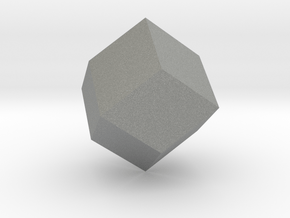 Rhombic Dodecahedron - 1 Inch in Gray PA12