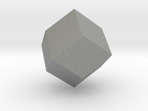 Rhombic Dodecahedron - 1 Inch - Rounded V1 in Gray PA12