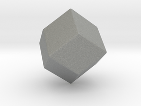 Rhombic Dodecahedron - 1 Inch - Rounded V2 in Gray PA12