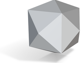 Tetrakis Hexahedron - 1 Inch in Tan Fine Detail Plastic