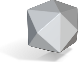 Tetrakis Hexahedron - 10 mm - Rounded V1 in Tan Fine Detail Plastic