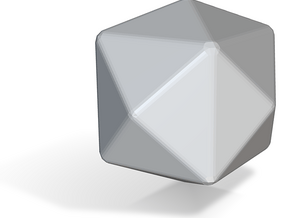 Tetrakis Hexahedron - 10 mm - Rounded V2 in Tan Fine Detail Plastic