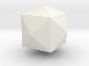 Tetrakis Hexahedron - 1 Inch in White Natural Versatile Plastic
