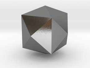 Tetrakis Hexahedron - 10 mm in Polished Silver