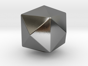 Tetrakis Hexahedron - 10 mm - Rounded V1 in Polished Silver