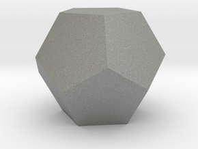 Dodecahedron 1 inch - Platonic Solid in Gray PA12