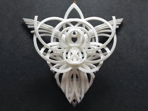 Angel Ornament 2 in White Natural Versatile Plastic