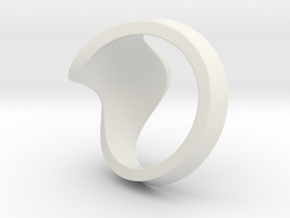 Ring size 7 in White Natural Versatile Plastic