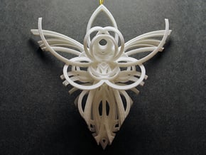 Angel Ornament 6 in White Natural Versatile Plastic