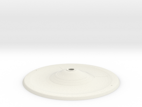 1000 TOS saucer v3 bottom1 in White Natural Versatile Plastic