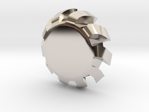 Nerf Vortex Compatible 'Turbine' Disc Ammo in Rhodium Plated Brass