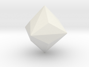 Triakis Octahedron - 1 Inch - Rounded V1 in White Natural Versatile Plastic