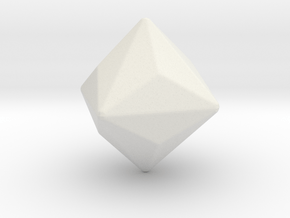 Triakis Octahedron - 1 Inch - Rounded V2 in White Natural Versatile Plastic