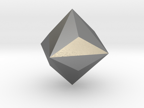 Triakis Octahedron - 10 mm in Polished Silver