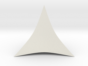 Hyperbolic Tetrahedron in White Natural Versatile Plastic