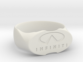 Infinity Ring  in White Natural Versatile Plastic