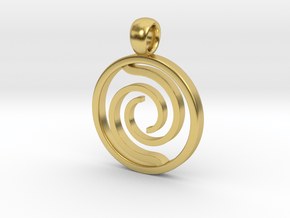 Vortex Amulet in Polished Brass