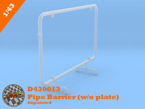 OMCD430013 Pipe Barrier without plate (1/43) in Tan Fine Detail Plastic