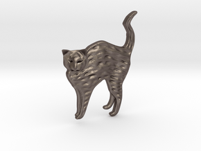 Bonnard's Cat in Polished Bronzed-Silver Steel