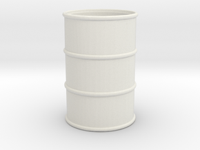 Oil Barrel (open) 1/24 in White Natural Versatile Plastic