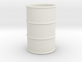 Oil Barrel (open) 1/35 in White Natural Versatile Plastic