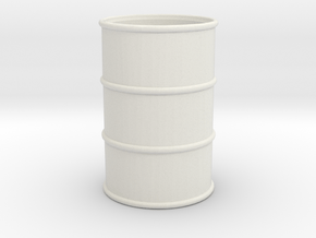 Oil Barrel (open) 1/12 in White Natural Versatile Plastic