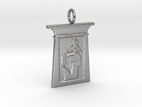 Enshrined Djehuty amulet in Natural Silver