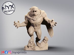 Lycaon Werewolf Miniature 32mm (with cape) in White Natural Versatile Plastic