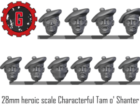 28mm heroic scale Tam o'shanter in Tan Fine Detail Plastic: Small