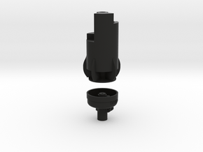 2.5" Scale 1:4.8 D&RGW 5-Chime Steam Whistle in Black Natural Versatile Plastic