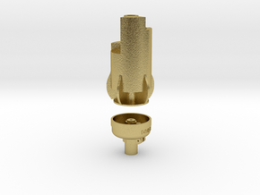 2.5" Scale 1:4.8 D&RGW 5-Chime Steam Whistle in Natural Brass