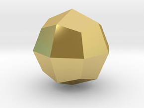 Deltoidal Icositetrahedron - 10 mm in Polished Brass