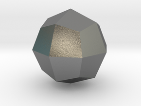 Deltoidal Icositetrahedron - 10 mm in Polished Silver