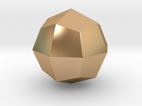 Deltoidal Icositetrahedron - 10 mm - rounded V1 in Polished Bronze