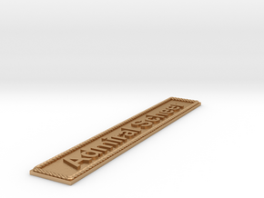 Nameplate Admiral Scheer in Natural Bronze