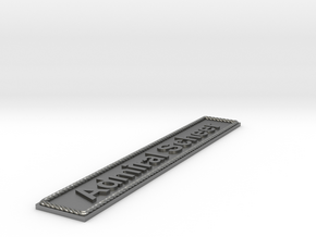 Nameplate Admiral Scheer in Natural Silver