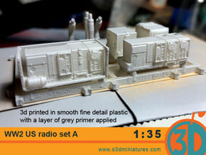 WW2 US Radio set A 1/35 scale in Tan Fine Detail Plastic