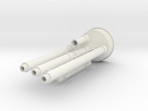 Tremie pipe set for 2000mm piles - scale 1/50 in White Natural Versatile Plastic