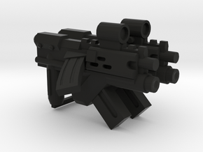 Double Submachine Guns [5mm Transformer Weapon] in Black Premium Versatile Plastic