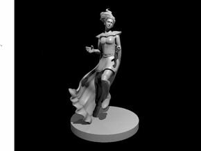 Human Female Sorceress Floating in Smooth Fine Detail Plastic