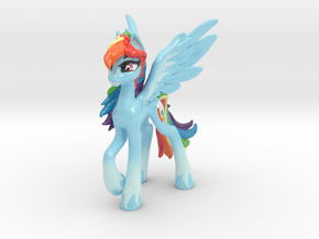 Rainbow Dash (Classic, 16 cm / 6.3 in tall) in Glossy Full Color Sandstone