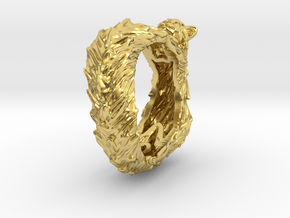 Long-haired Cat ring in Polished Brass: 5 / 49