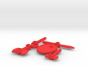 MicroAccessories1 (Acroyear) in Red Processed Versatile Plastic