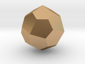 Pentagonal Icositetrahedron (dextro) - 10 mm in Polished Bronze