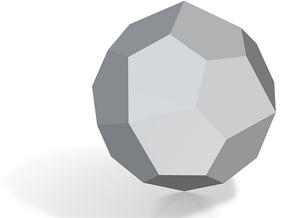 Pentagonal Icositetrahedron (Laevo) - 10mm in Tan Fine Detail Plastic