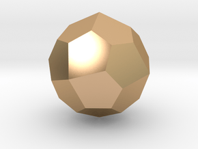 Pentagonal Icositetrahedron (Laevo) - 10mm in Polished Bronze