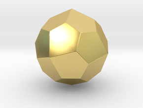 Pentagonal Icositetrahedron (Laevo) -10mm-RoundV1 in Polished Brass