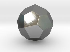 Pentagonal Icositetrahedron (Laevo) -10mm-RoundV1 in Polished Silver